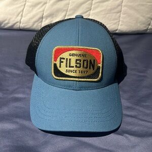 Blue Filson adjustable Truckers hat